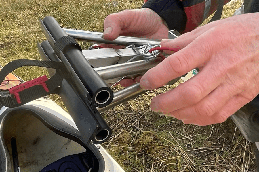Kayak cart | trolley Easymarcs®: even fits in your day hatch