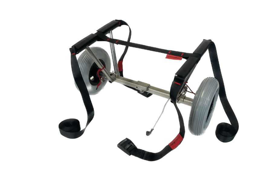 kayak cart stainless steel with integrated straps